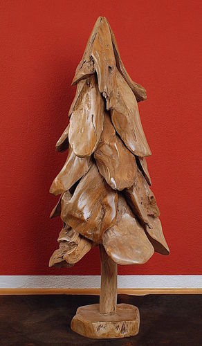 Tannenbaum aus Teak-Holz (ca. 100 cm)
