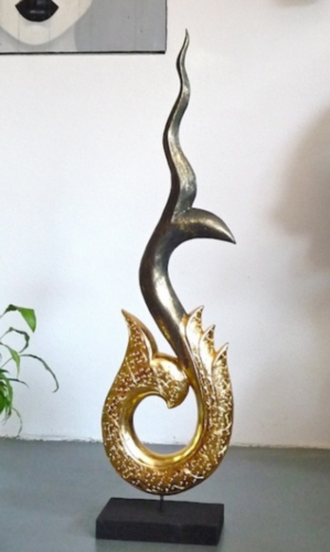 Chofa, schwarz/gold/antik, H: ca. 130 cm