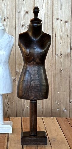 Schmucktorso aus Holz, H: 75 cm, schwarzbraun